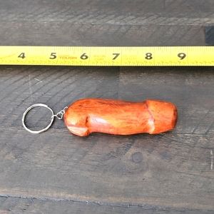 Wooden penis Keychain
